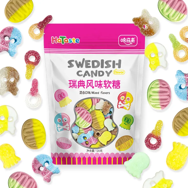 哈滋未 出口日韩瑞典风味软糖混合口味休闲儿童零食糖果