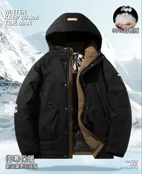 白鸭绒羽绒潮牌90工装羽绒服休闲男保暖男装外套男士连帽冬季2337