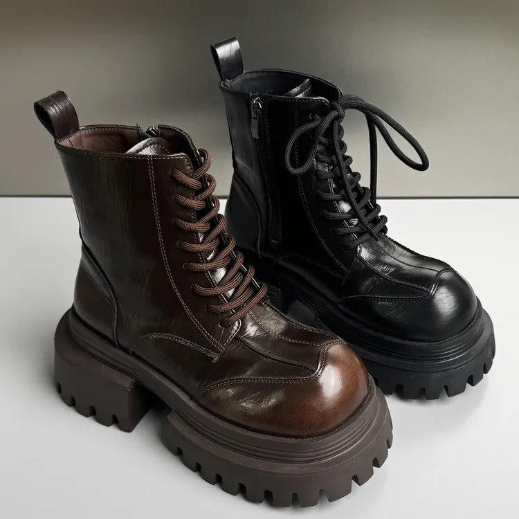 正品清货~Valley.时尚舒适轻奢厚底潮流百搭马丁靴78015-3