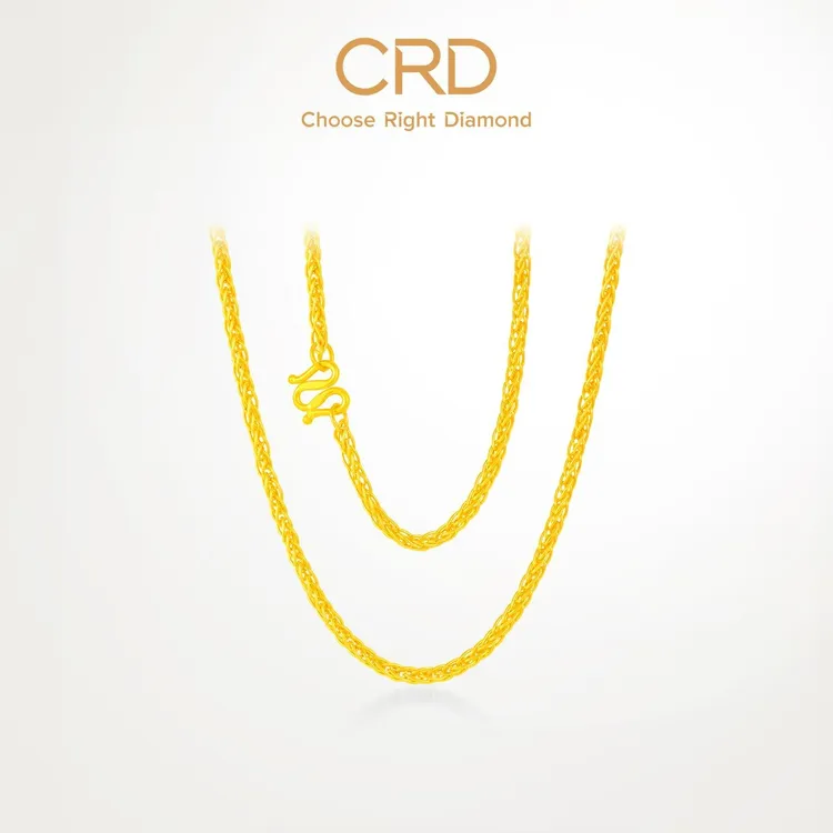 CRD克徕帝足金999素链肖邦链锁骨链黄金项链金链百搭送礼