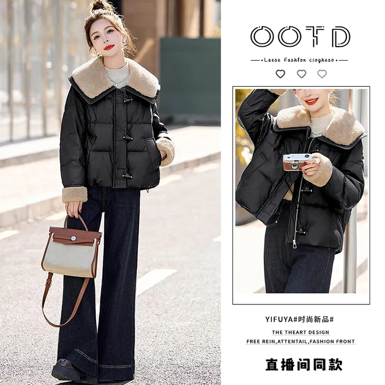 加棉加厚棉衣棉服女士2025年冬季新款今年流行气质显瘦短款外套潮