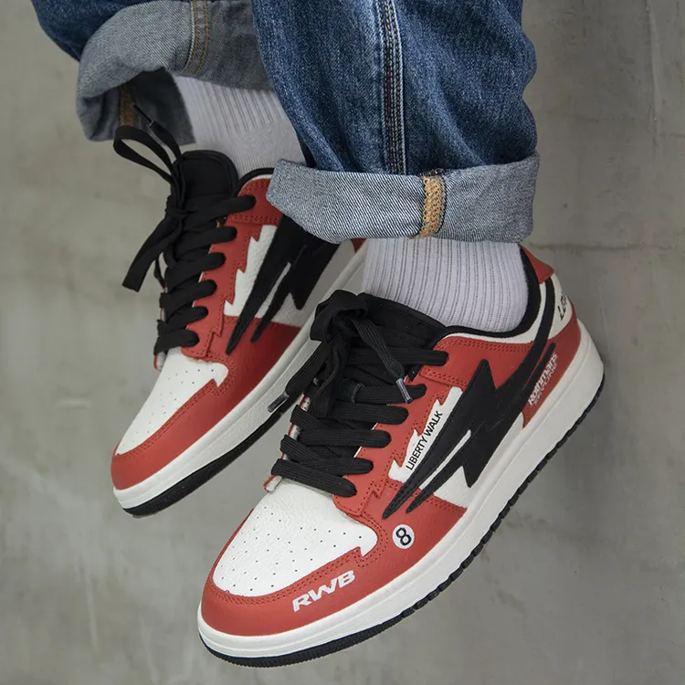 Wanswer/顽尔 双闪系列罗曼红运动赛车男女胶底复古运动低帮板鞋