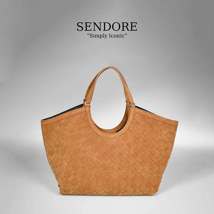 SENDORE 森岛/托特包 文艺风编织通勤托特包单肩包时尚百搭