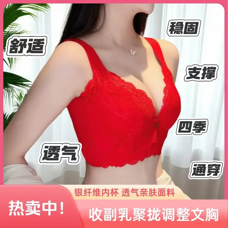 新品银纤维黛玉女神6排扣性感聚拢文胸5802