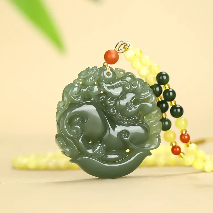 【星光村小飞D15011-1】和田玉貔貅吊坠（多样性发一件)