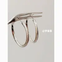 铜合金锆石耳饰 U3-032【黄锆扭环银色卡子耳扣耳圈耳钉】