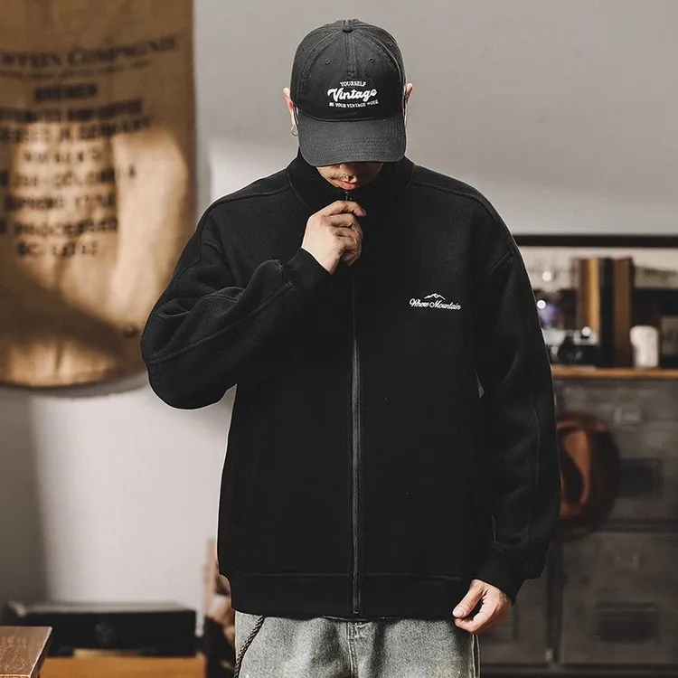 摇粒绒外套男冬季加绒开衫卫衣男秋冬款运动山系内搭户外抓绒衣男