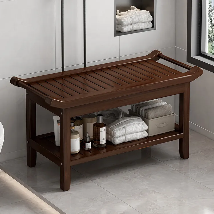 楠竹浴室沐浴凳防滑家用老人洗澡淋浴凳子洗澡凳防水多功能洗脚凳