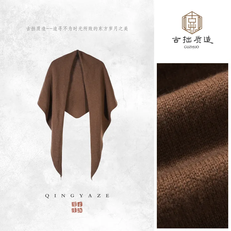 百搭三角双面围巾时尚！纯羊毛围巾！90101