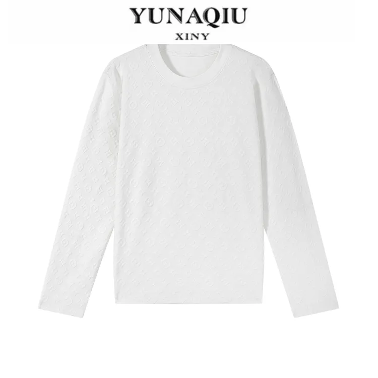 77推荐-高奢秋款T恤女装早秋新款上衣长袖打底小衫时尚百搭5121