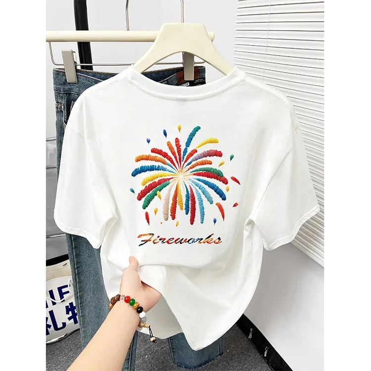 韩版设计感纯棉百搭圆领短袖t恤女夏新款宽松洋气内搭上衣打底衫