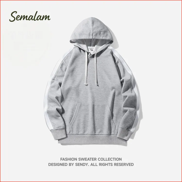 美式篮球训练连帽卫衣男女同款宽松春秋长袖运动外套薄款灰色大码