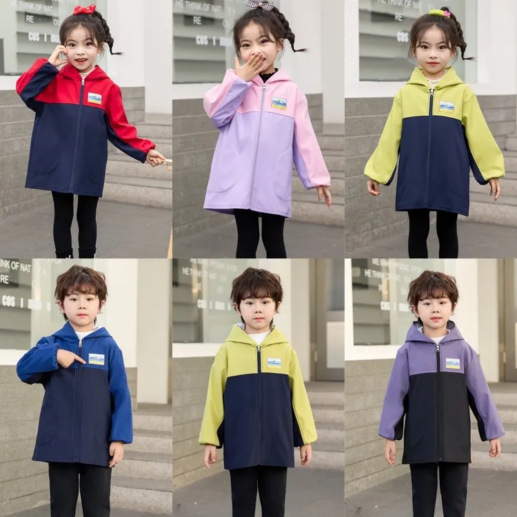 防水罩衣儿童拉链正穿洋气书法画画中大童小学生美术课女宝宝包衣