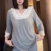 『婷老板』新款、娃娃领百搭四色家居服睡衣712-2