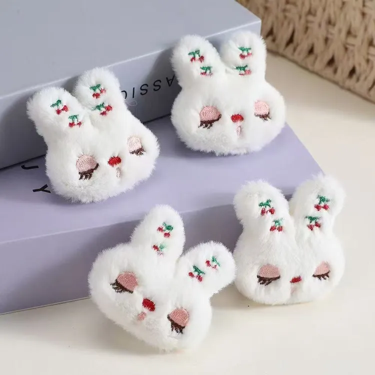 懒虫饰品 眯眼樱桃兔发饰DIY材料辅料配件