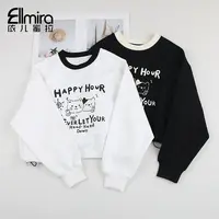 9081女童卫衣薄款秋装圆领上衣收腰宽松2025款洋气女大童学生潮流