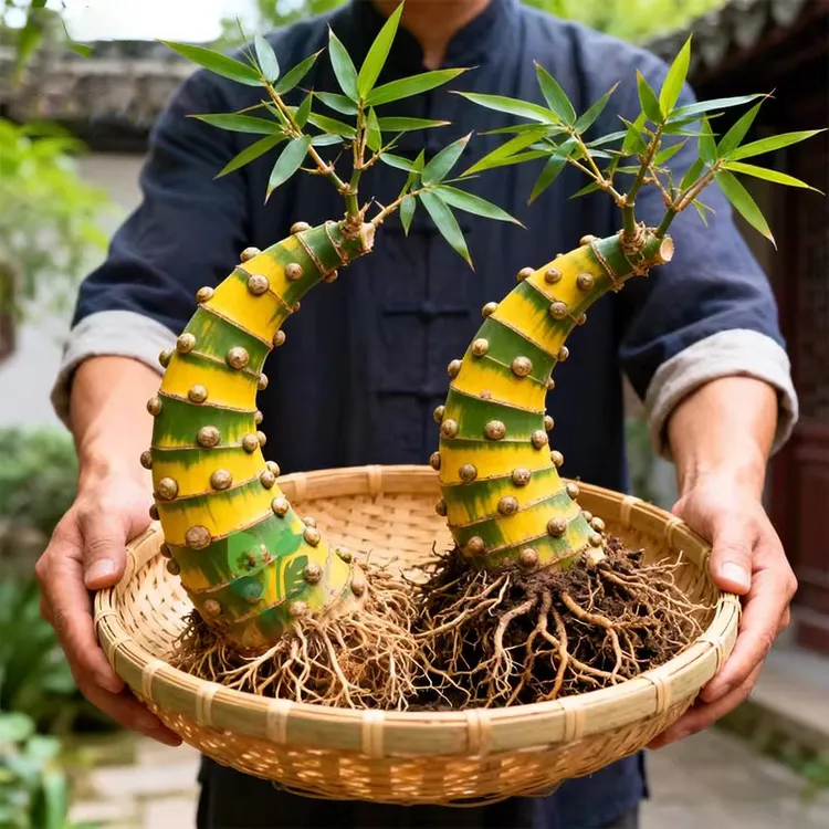 小叶簕竹勒盆栽生桩老桩室内门竹熟桩桌面庭院观音竹台懒人竹植物