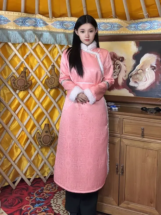 练功服藏袍长款服装民族服国风连衣裙藏式民族风冬季