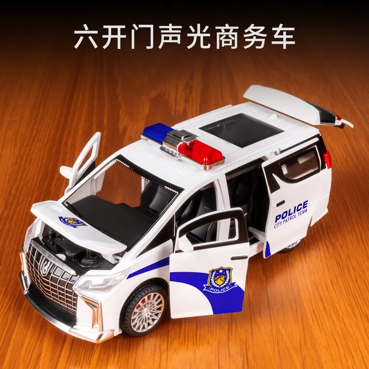 儿童仿真越野商务警车玩具小车车3-6岁儿童玩具小汽车可开门惯性