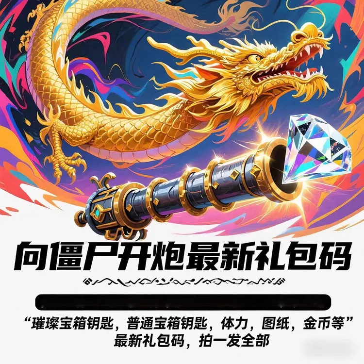 【每周更新】向僵尸开炮礼包CDK璀璨宝箱钥匙等