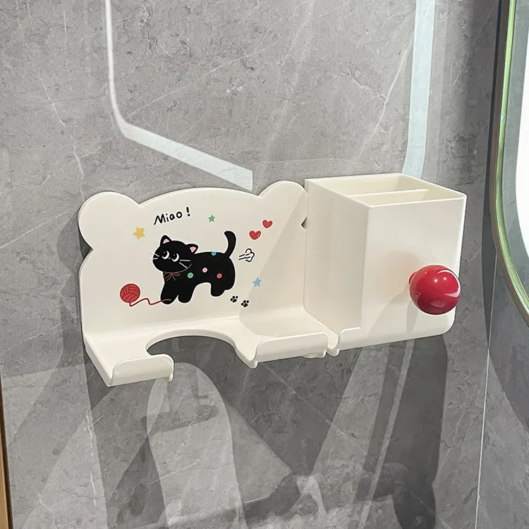 卫生间吹风机置物架免打孔新款浴室壁挂收纳架创意吹风机放置支架