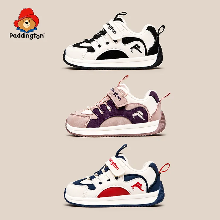 帕丁顿熊冬季爆款英伦风冬季软底防滑加绒学步鞋男女童PD-818
