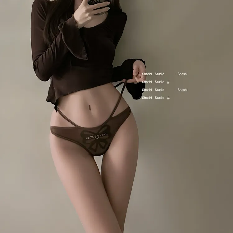 莎饰冰丝内裤女2025新款亲肤薄款女士内裤低腰性感纯欲网纱三角裤