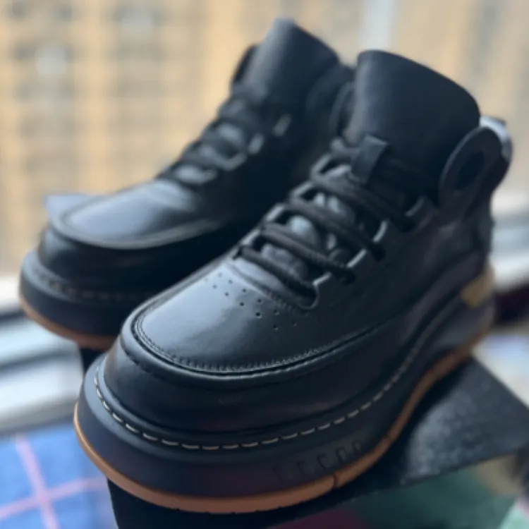 平跟马丁靴秋冬厚底秋季百搭系带高帮