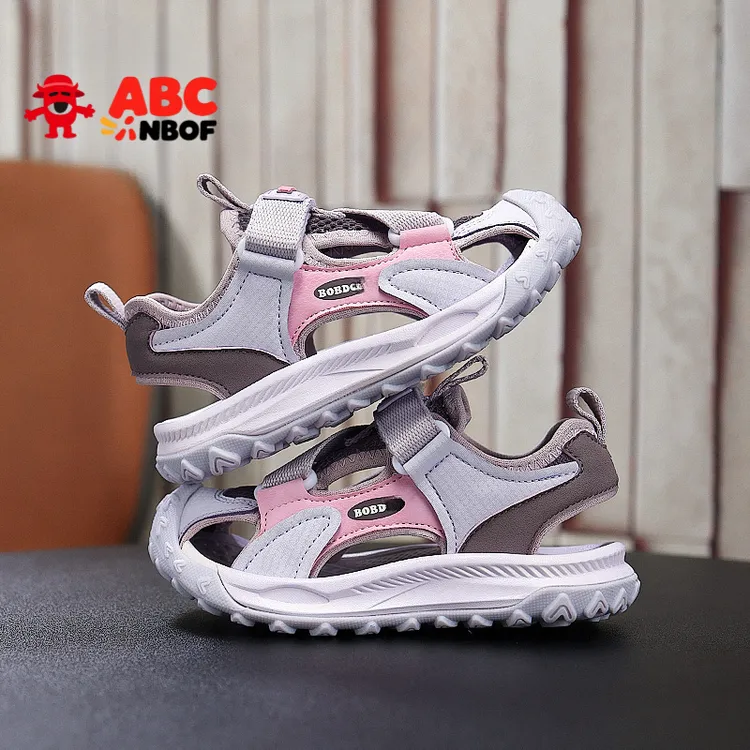 ABC NBOF女童包头凉鞋夏2025新款中大童户外跑步软底儿童沙滩潮鞋