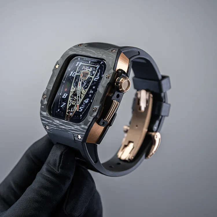 全球款AppleWatch改装理查德碳纤维表壳适用苹果手表iwatch表带