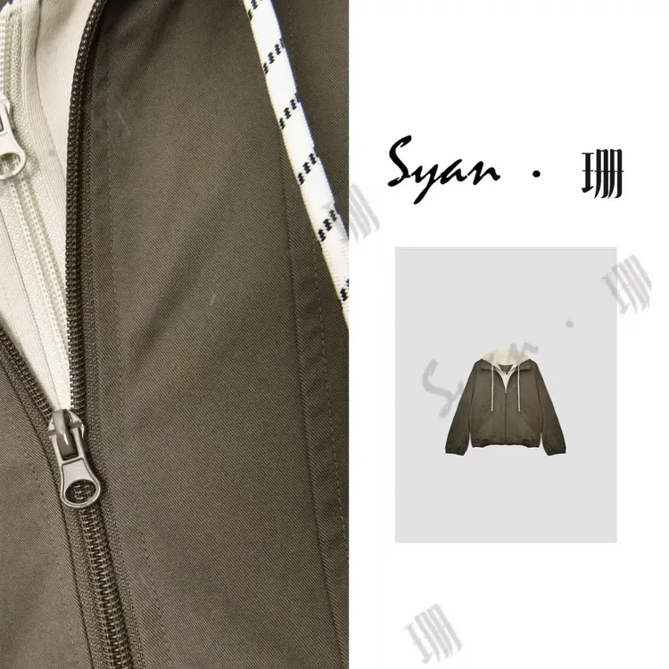 Syan【城市旅人】2025秋季新款时尚宽松百搭假两件外套