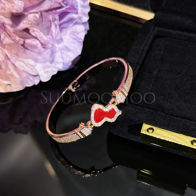 时尚满钻红色葫芦手镯