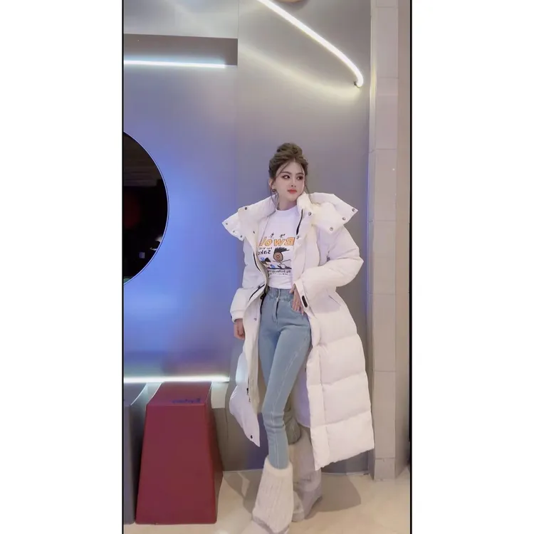 睿夕【大约冬季】羽绒服女2024年冬新款长款过膝加厚韩版外套
