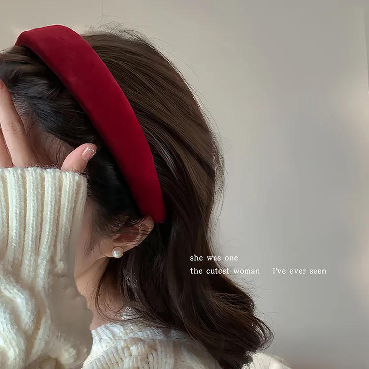 秋冬高级感本命年红色新年发箍女2024新款高颅顶头箍过年洗脸发卡