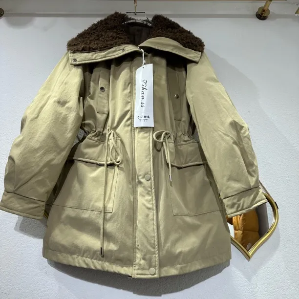 【59】派克服韩版百搭冬季拼接加厚中长款派克服外套