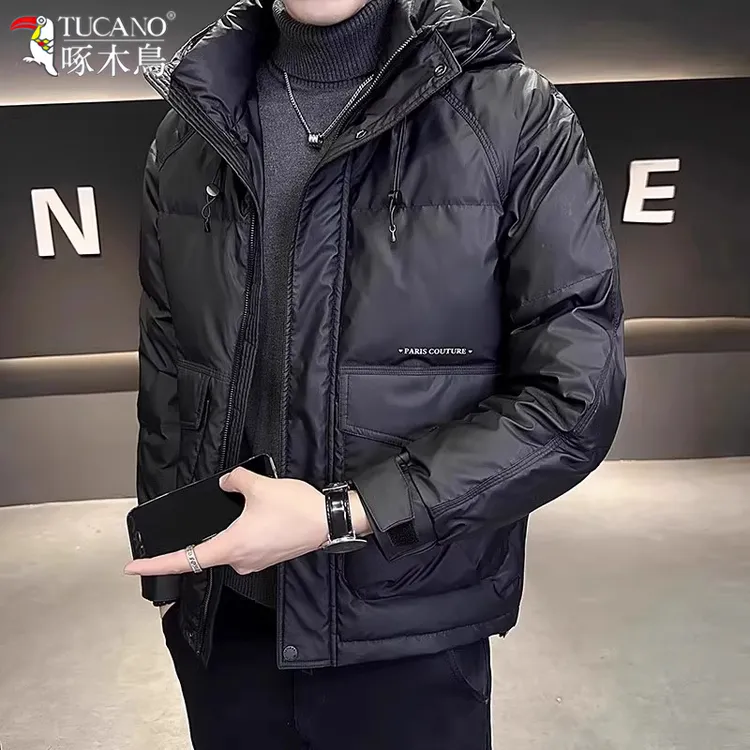 TUCANO/啄木鳥三防连帽棉服男士冬季新款高端加厚保暖防寒外套男