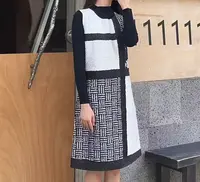 【南油玲姐】黑白色新款连衣裙L096