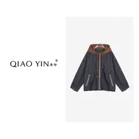 QIAO YIN"牛仔外套“时尚气质百搭休闲长袖牛仔外套QY28390
