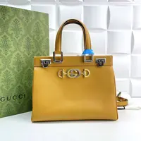 95新 GUCCI/古驰 思斯专属 古驰姜黄单肩包 THKE113