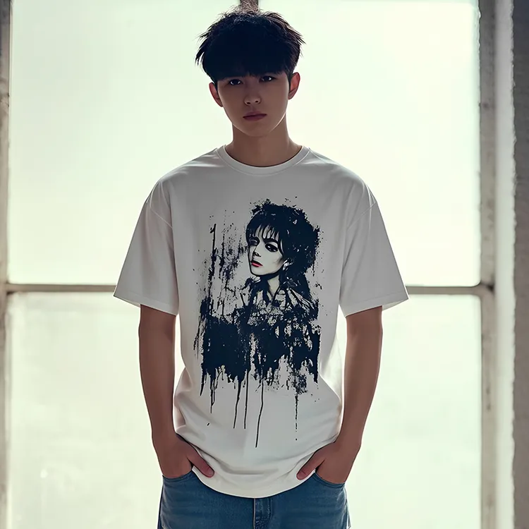 重磅纯棉短袖t恤男2025夏季新款宽松潮流圆上衣网红洋气炸街男装