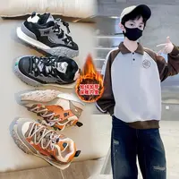 【真皮】【棉/皮/网】2025秋冬新款男女童运动加绒加厚保暖老爹鞋