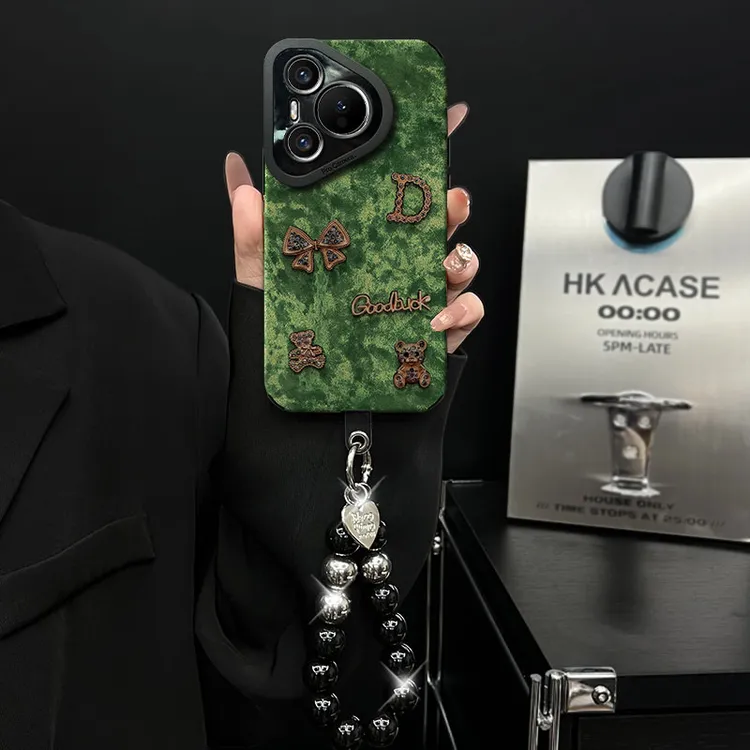 立体小熊蝴蝶适用华为pura80ultra手机壳复古pura70Pro轻奢mate70