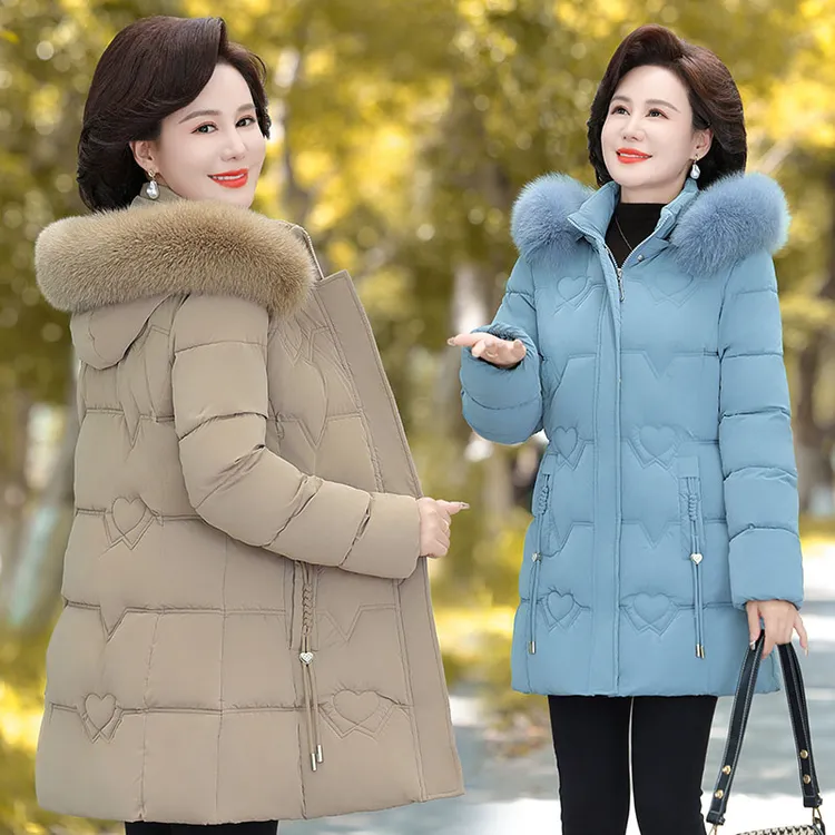 中老年女装40棉衣外套冬装50岁60时髦新款母亲洋气中年妈妈装棉袄