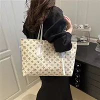 高级印花手提托特包大容量新款2025时尚百搭单肩通勤包包女士
