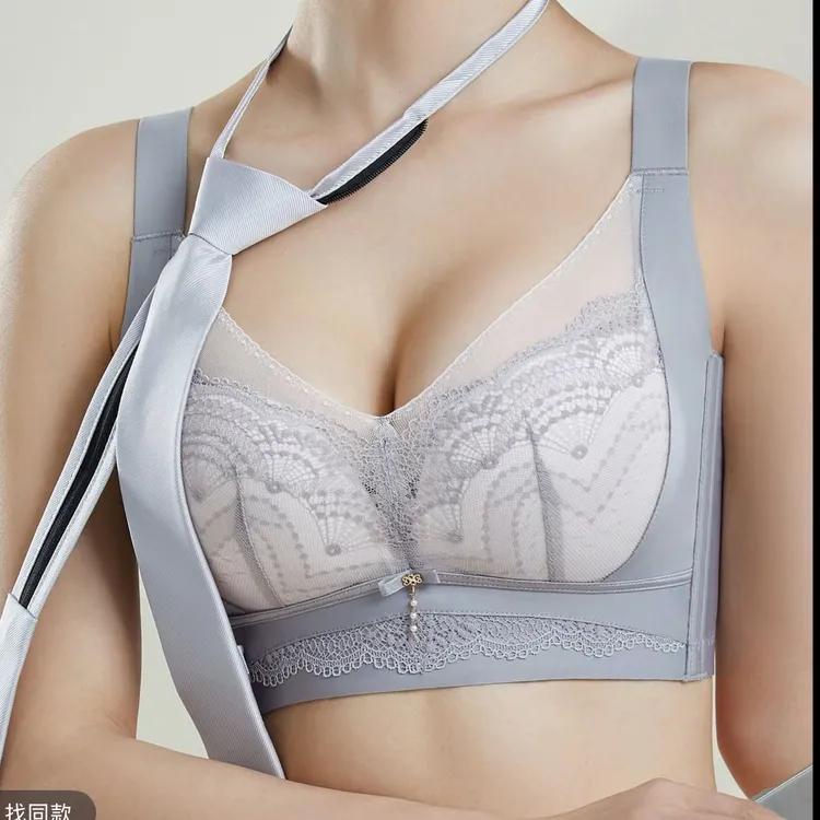 6969#B杯千拉美新款无磁美容院线上托侧收聚拢蕾丝舒适文胸内衣