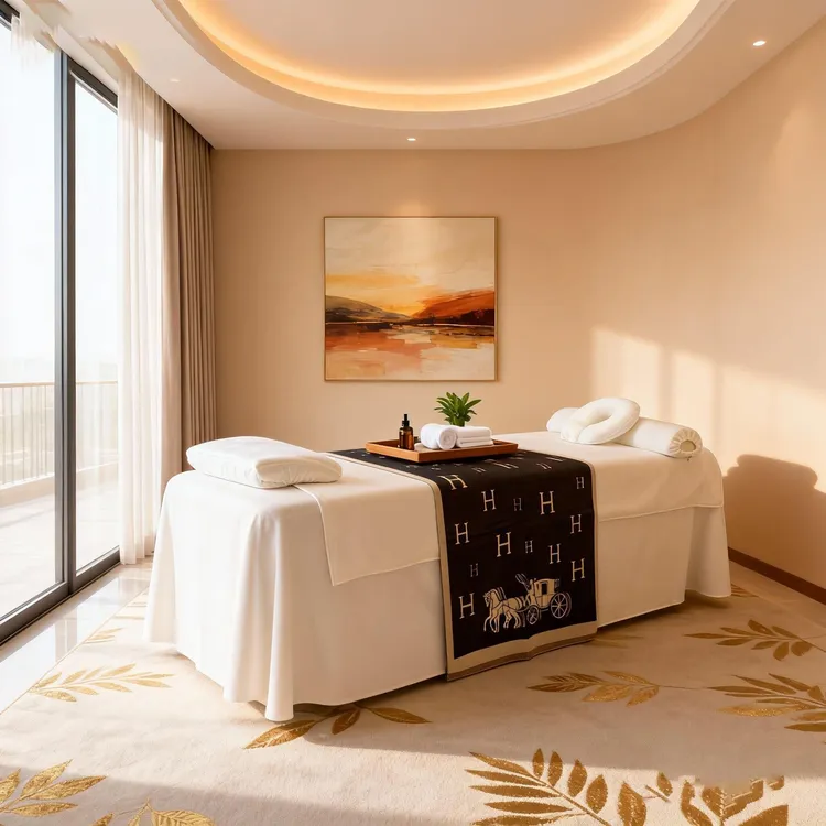 网红新款美容床罩四件套批发高端直播美容院专用按摩推拿理疗床单