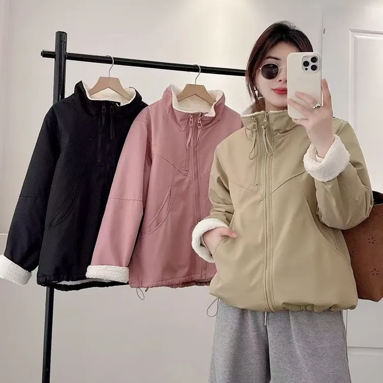 2025大码拼接保暖中长款厚款长袖棉衣棉服宽松型常规款立领548