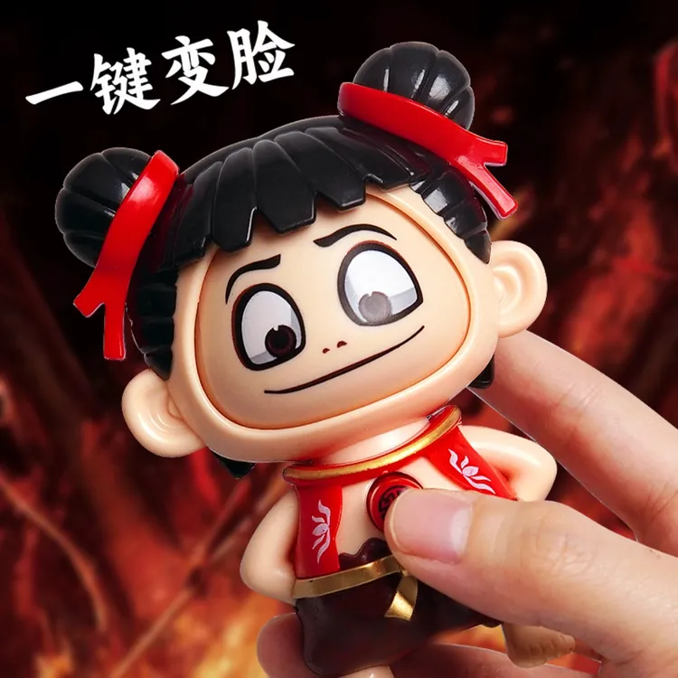 2025新款变脸玩具按压变脸娃娃钥匙扣挂件摆件文解压可爱教学