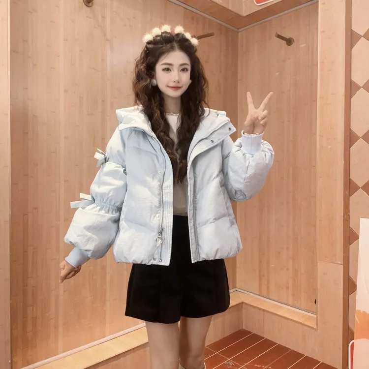 IEF/爱依服2025新款冬季短款时尚潮流连帽马卡龙羽绒外套