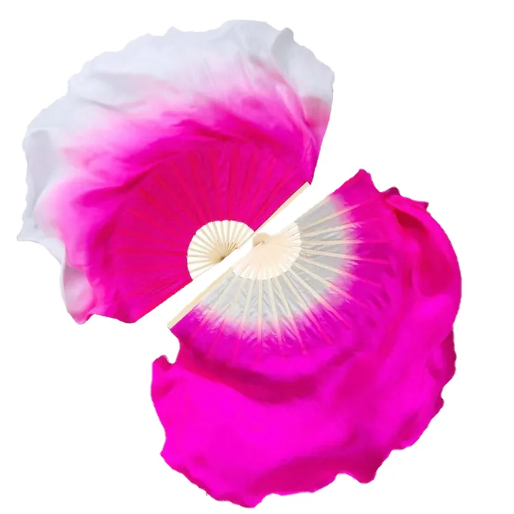 玫红渐变民族古典考级扇广场舞秧歌扇